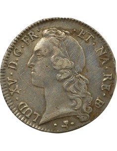 Louis XV au Bandeau 1 écu Argent 1767 Pau 2