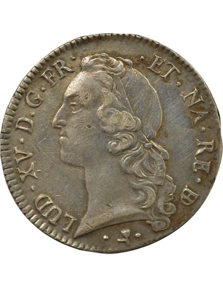 Louis XV au Bandeau 1 écu Argent 1767 Pau