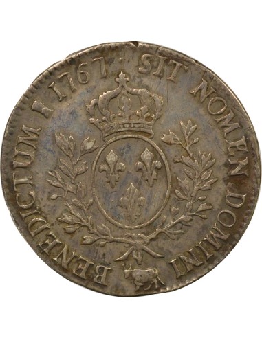 Louis XV au Bandeau 1 écu Argent 1767 Pau