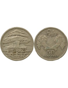 Liban 50 Piastres Argent - 1929 Paris 50 piastres Argent 1929 A Paris