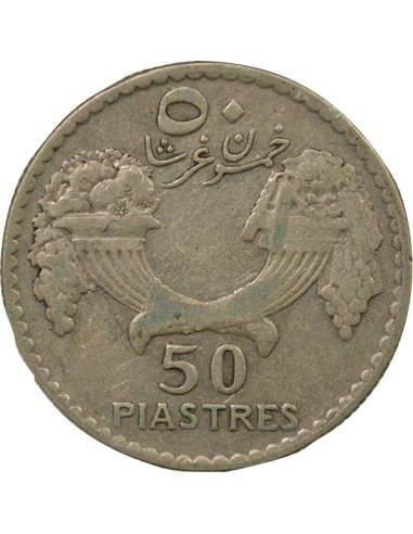 Liban 50 Piastres Argent - 1929 Paris 50 piastres Argent 1929 A Paris