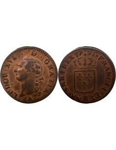 Louis XVI a l'Ecu 1 sol Cuivre 1791 R Orléans
