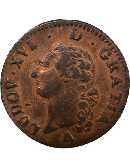 Louis XVI a l'Ecu 1 sol Cuivre 1791 R Orléans