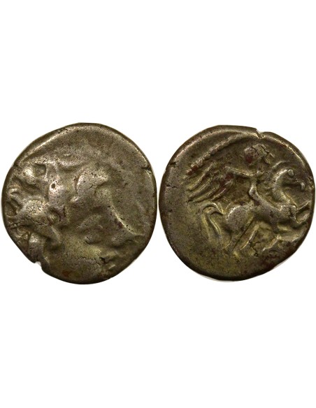 Gaule (Pictons) au Cavalier ailé 1 drachme Argent 120 / 80 Av JC