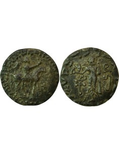 Royaume Indo-Scythe Azès II Azes II - Tetradrachme - 35 Av JC - 5 AD Taxila 1 tetradrachme Billon 35 Av JC - 5 AD Taxila