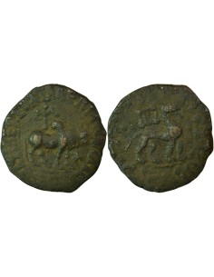 Royaume Indo-Scythe Azès II Azes II - Hexachalque - 35 Av JC - 5 AD 6 chalque Bronze 35 Av JC - 5 AD