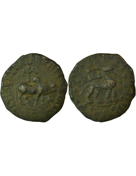 Royaume Indo-Scythe Azès II Azes II - Hexachalque - 35 Av JC - 5 AD 6 chalque Bronze 35 Av JC - 5 AD