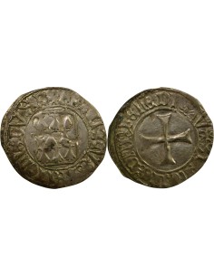 Duché de Bretagne François II de Bretagne A la Targe 1 blanc Billon 1458-1488 9 Rennes