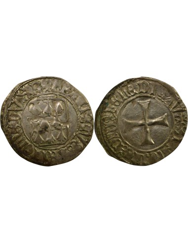 Duché de Bretagne François II de Bretagne A la Targe 1 blanc Billon 1458-1488 9 Rennes