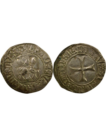 Duché de Bretagne François II de Bretagne A la Targe 1 blanc Billon 1458-1488 9 Rennes