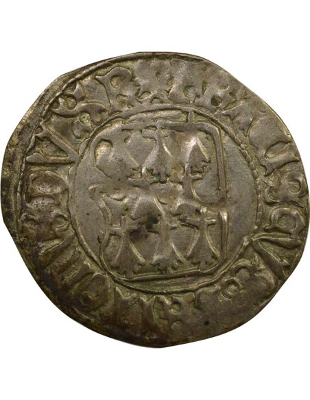 Duché de Bretagne François II de Bretagne A la Targe 1 blanc Billon 1458-1488 9 Rennes