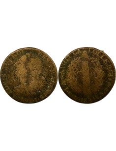 Louis XVI au Faisceau 6 deniers Cuivre 1792 I Limoges