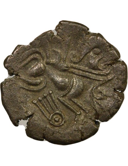 Gaule (Coriosolites) A la Lyre 1 statère Billon 80-50 Av JC