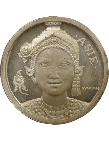 Asie 1 jeton Cuivre plaqué Argent 1931 A Paris