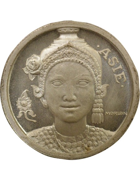 Asie 1 jeton Cuivre plaqué Argent 1931 A Paris