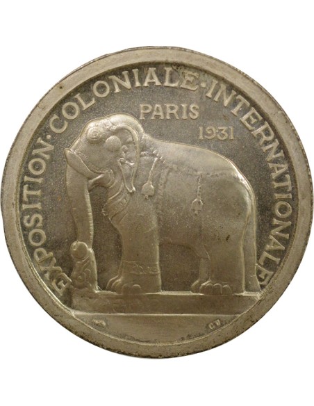 Asie 1 jeton Cuivre plaqué Argent 1931 A Paris