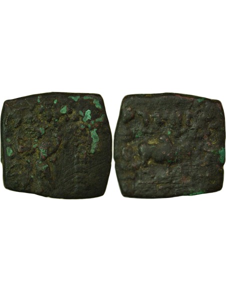 Royaumes Indo-Grecs Philoxénos Anicétos Tyché & Zébu 1 ae Bronze 100-95 Av JC