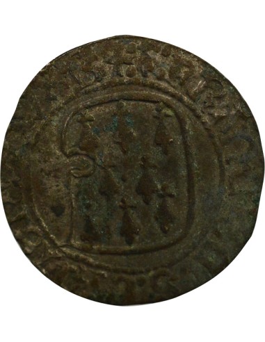 Duché de Bretagne François II de Bretagne à la Targe 1 blanc Billon 1458-1488 9 Rennes