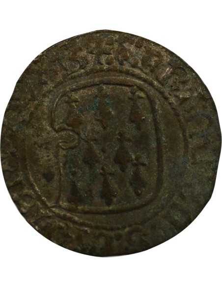 Duché de Bretagne François II de Bretagne à la Targe 1 blanc Billon 1458-1488 9 Rennes