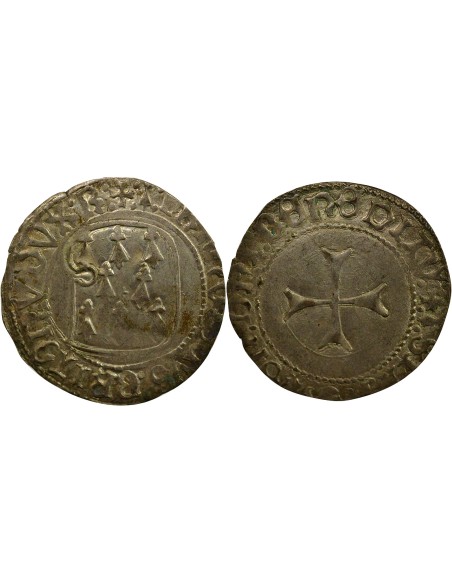 Duché de Bretagne François II de Bretagne à la Targe 1 blanc Billon 1458-1488 9 Rennes