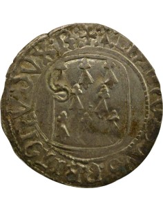 Duché de Bretagne François II de Bretagne à la Targe 1 blanc Billon 1458-1488 9 Rennes 2