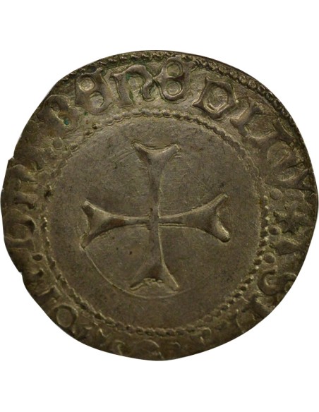 Duché de Bretagne François II de Bretagne à la Targe 1 blanc Billon 1458-1488 9 Rennes