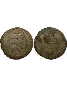 Duché de Bretagne François II de Bretagne à la Targe 1 blanc Billon 1458-1488 9 Rennes