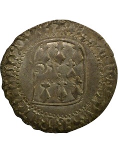 Duché de Bretagne François II de Bretagne à la Targe 1 blanc Billon 1458-1488 9 Rennes 2