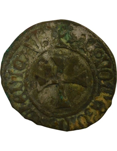 Duché de Bretagne François II de Bretagne à la Targe 1 blanc Billon 1458-1488 9 Rennes