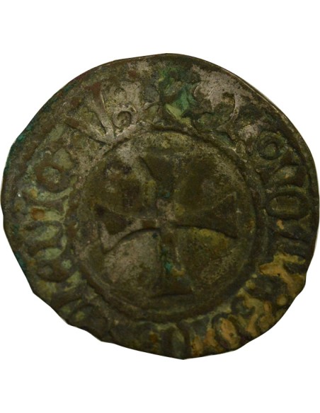 Duché de Bretagne François II de Bretagne à la Targe 1 blanc Billon 1458-1488 9 Rennes