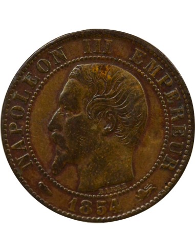 Napoléon III Tête nue 5 centimes Bronze 1854 D Lyon