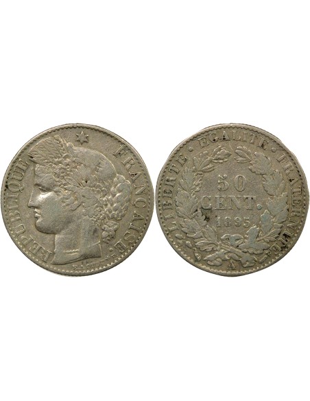 IIIe République 50 centimes Argent 1895 A - Paris