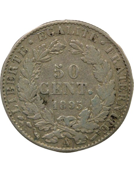 IIIe République 50 centimes Argent 1895 A - Paris