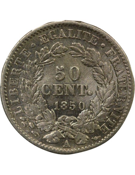 IIe République 50 centimes Argent 1850 A - Paris