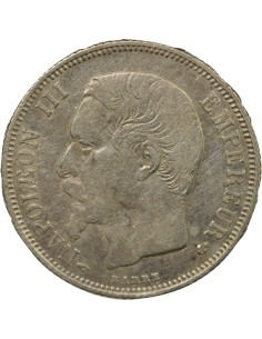 Napoléon III Tête nue 1 franc Argent 1858 A - Paris 2