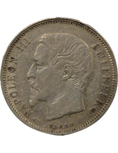 Napoléon III Tête nue 50 centimes Argent 1858 A - Paris 2