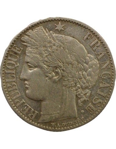 IIIe République 1 franc Argent 1872 A - Paris