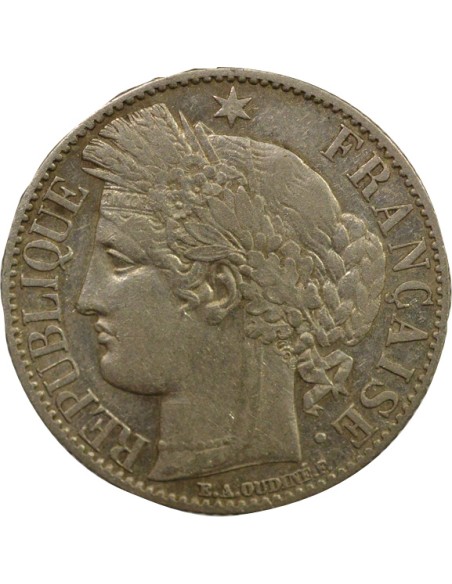 IIIe République 1 franc Argent 1872 A - Paris