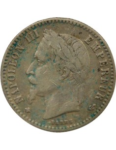 Napoléon III Tête Laurée 50 centimes Argent 1867 A - Paris 2