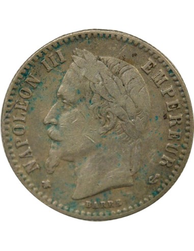 Napoléon III Tête Laurée 50 centimes Argent 1867 A - Paris