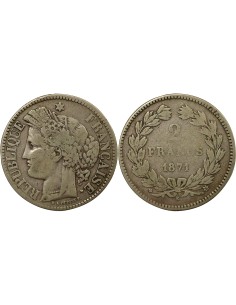 sans Légende 2 francs Argent 1871 K Bordeaux