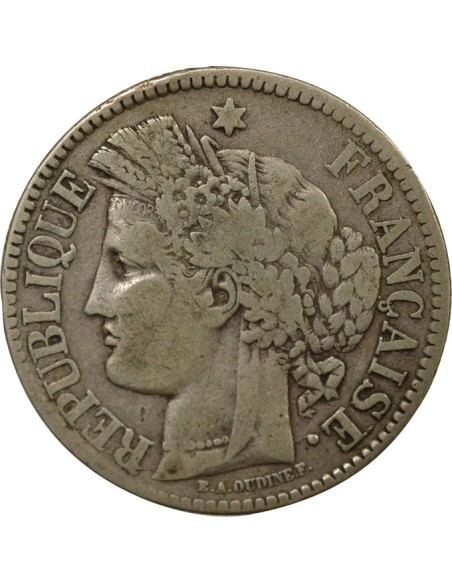 sans Légende 2 francs Argent 1871 K Bordeaux