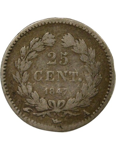 Louis-Philippe Ier Louis-Philippe I - 25 Centimes Argent - 1847 A Paris 25 centimes Argent 1847 A - Paris