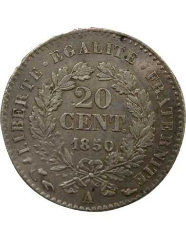 IIe République 20 centimes Argent 1850 A - Paris