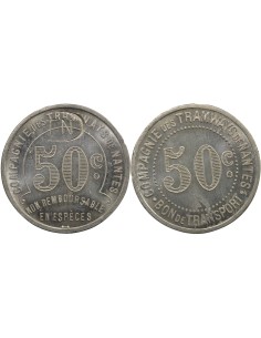Tramways de Nantes  50 centimes Aluminium