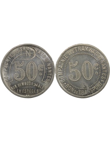 Tramways de Nantes  50 centimes Aluminium