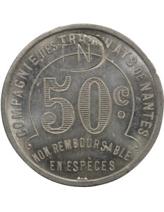 Tramways de Nantes  50 centimes Aluminium 2