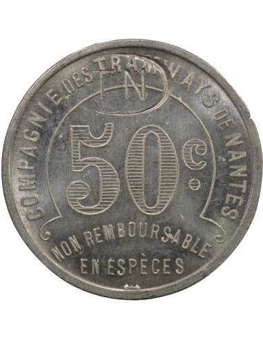 Tramways de Nantes  50 centimes Aluminium