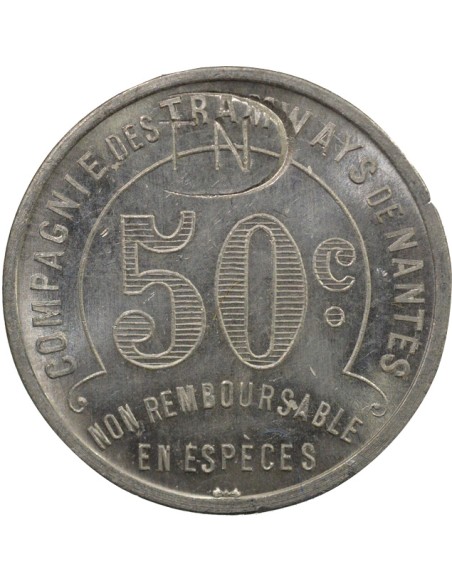 Tramways de Nantes  50 centimes Aluminium