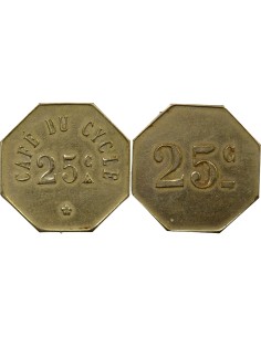 Café du Cycle 25 centimes Maillechort